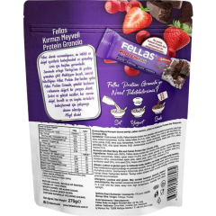 Granola 3'lü - Protein Bar Parçacıklı - Hindistan Cevizli 270g Kırmızı Meyveli 270g + Yer Fıstıklı 270g
