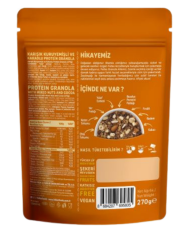 Vegan Protein Granola -Karışık Kuruyemiş & Kakao 270g- Protein Bar 3'lü Set